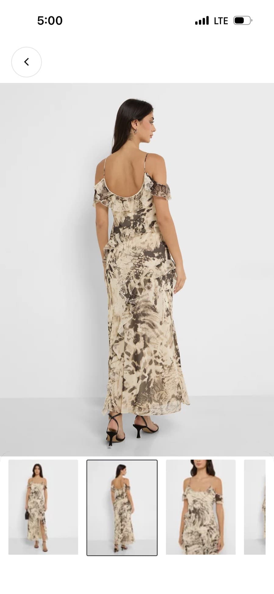 Printed Ruffled Maxi Dress thumbnail 2