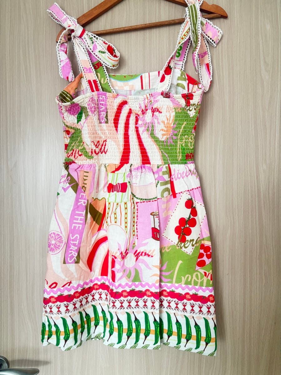 Printed Tie-Strap Mini Dress thumbnail 2