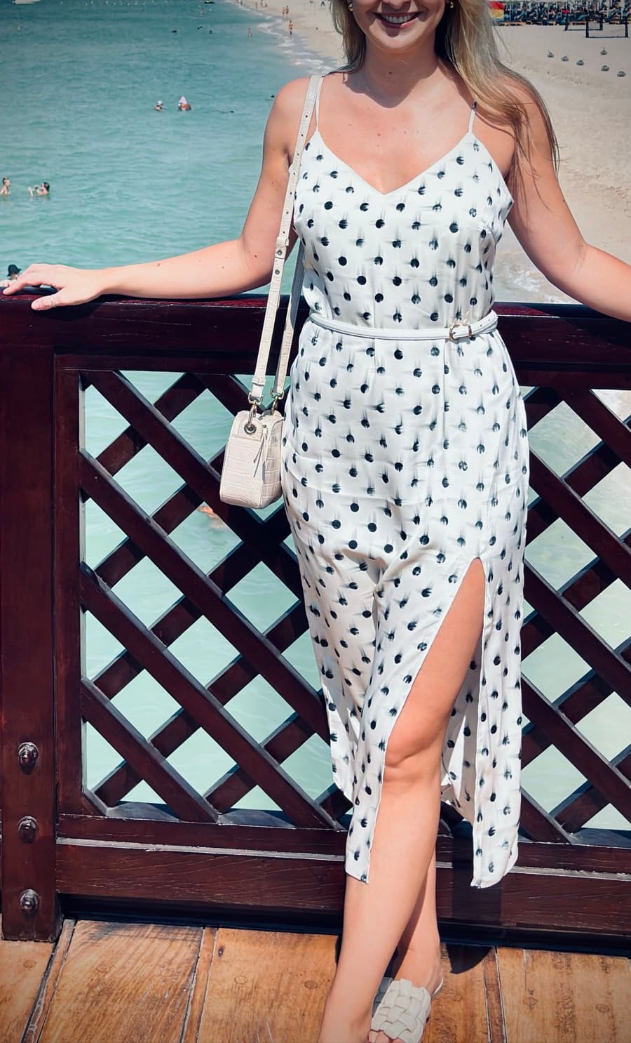 Polka Dot Midi Slip Dress thumbnail 2