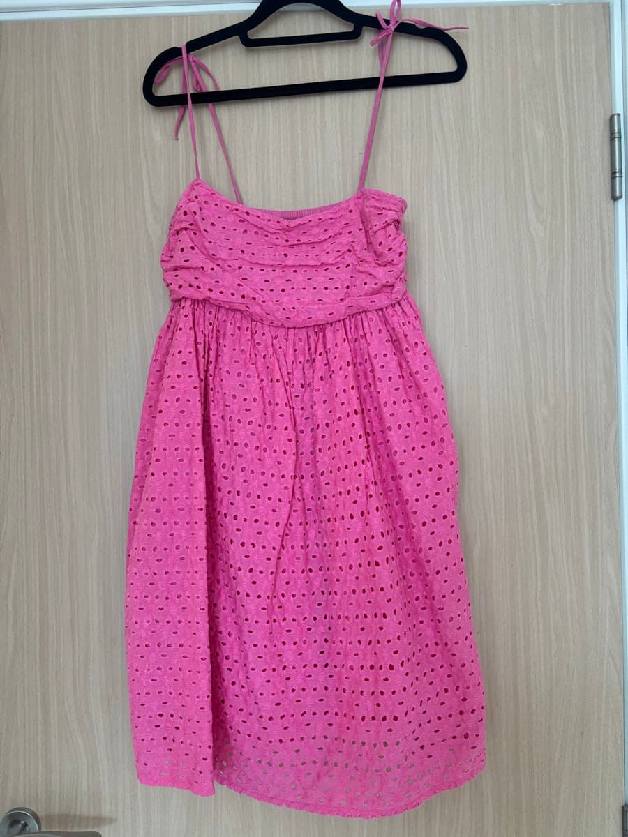 Pink Broderie Mini Dress thumbnail 2