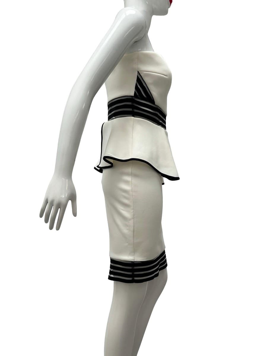 Lipsy Strapless Peplum Mini Dress thumbnail 3