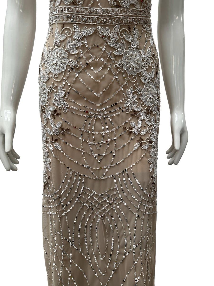 Adrianna Papell Embellished Halter Neck Gown thumbnail 3
