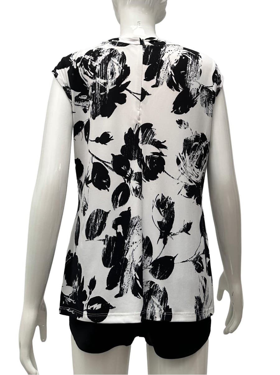 Karl Lagerfeld Floral Print Cap-Sleeve Top thumbnail 3