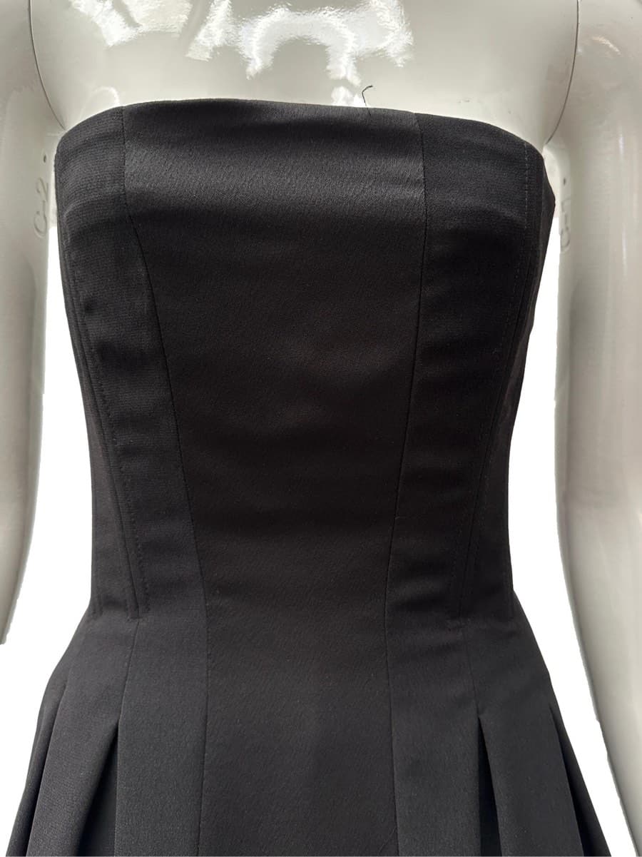 Naf Naf Black Strapless Midi Dress thumbnail 4