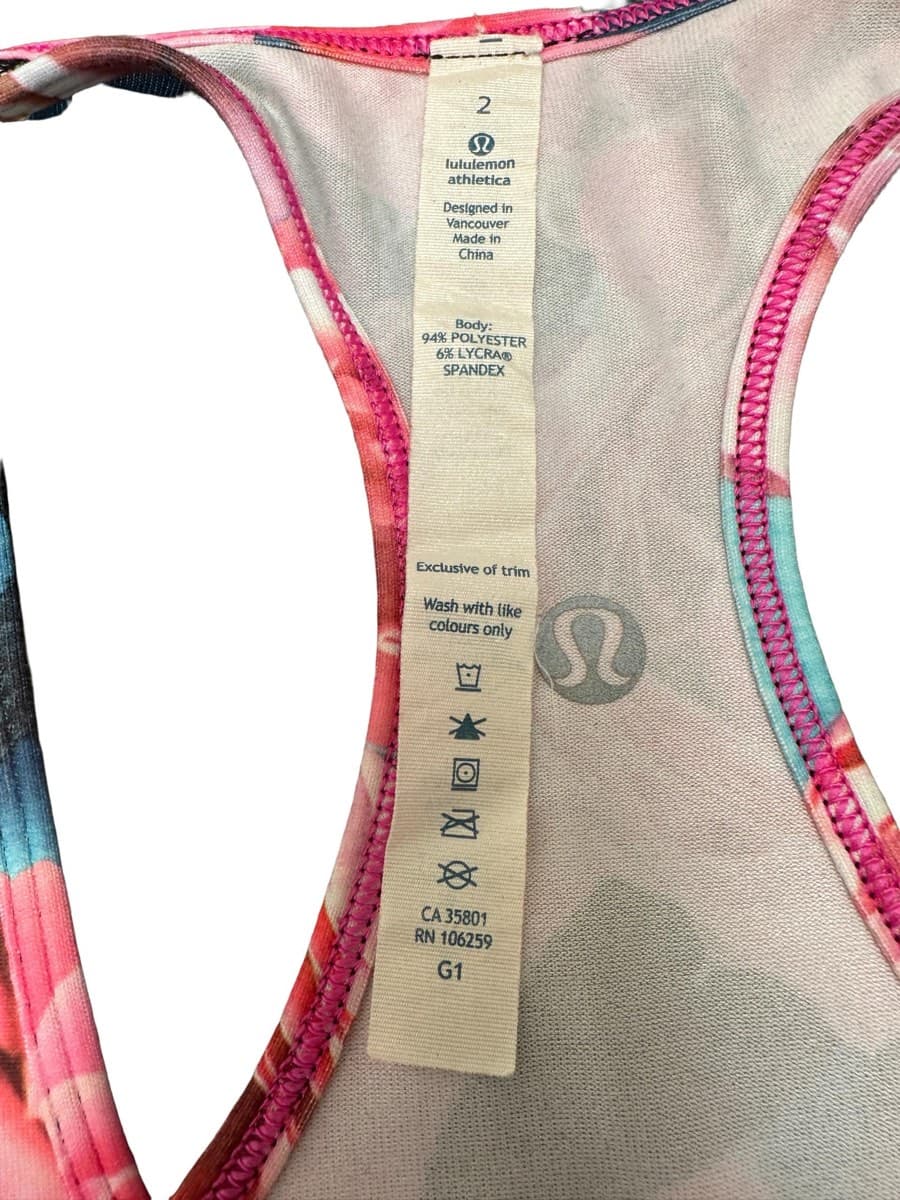 Lululemon Floral Print Racerback Tank thumbnail 4
