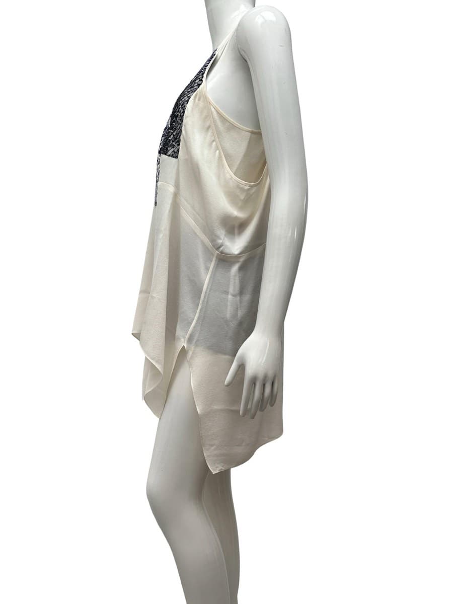 BCBG Max Azria Silk Printed Asymmetrical Hem Top thumbnail 6
