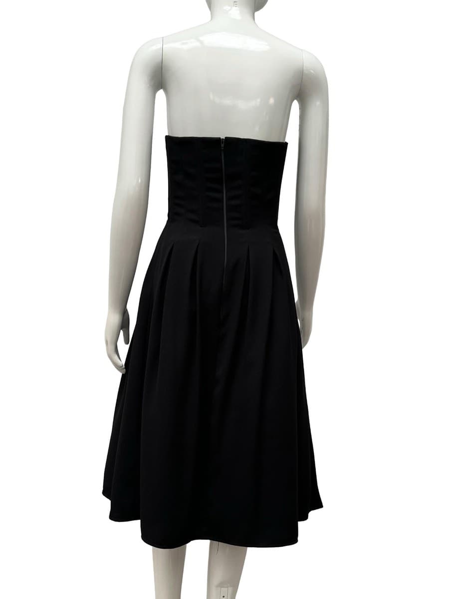 Naf Naf Black Strapless Midi Dress thumbnail 2