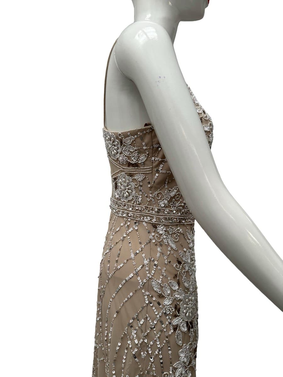 Adrianna Papell Embellished Halter Neck Gown thumbnail 8