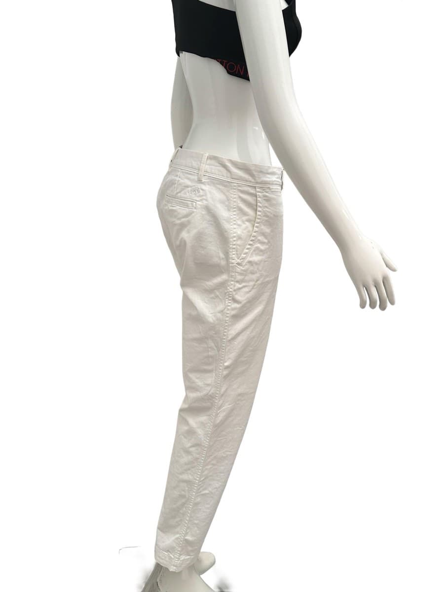 Banana Republic White Cotton Chino Trousers thumbnail 3