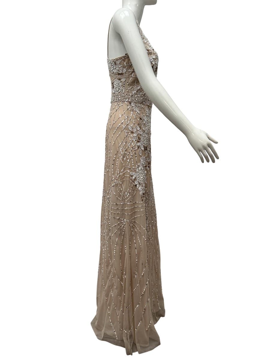 Adrianna Papell Embellished Halter Neck Gown thumbnail 7