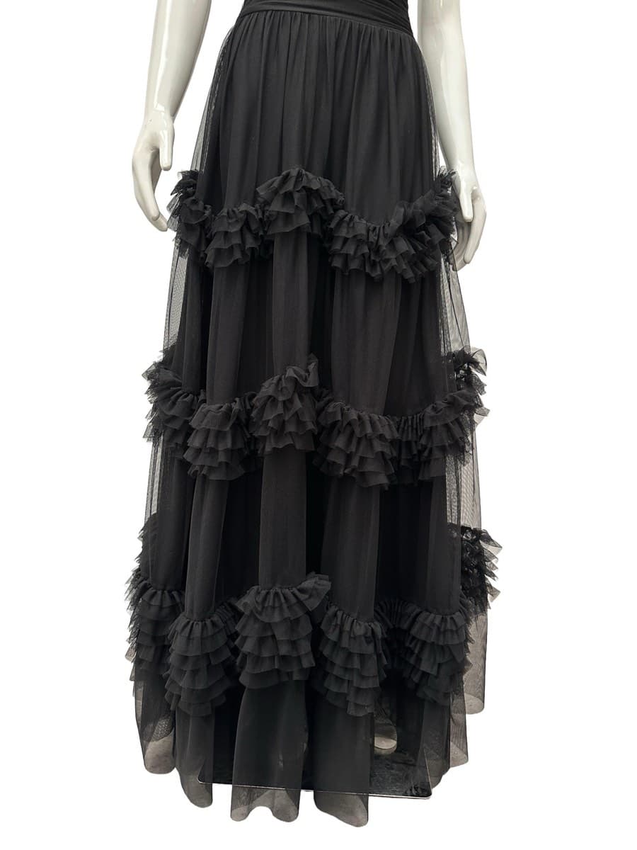 Ming limited edition by Zuhair Murad Black Tulle Ruffled Gown thumbnail 7