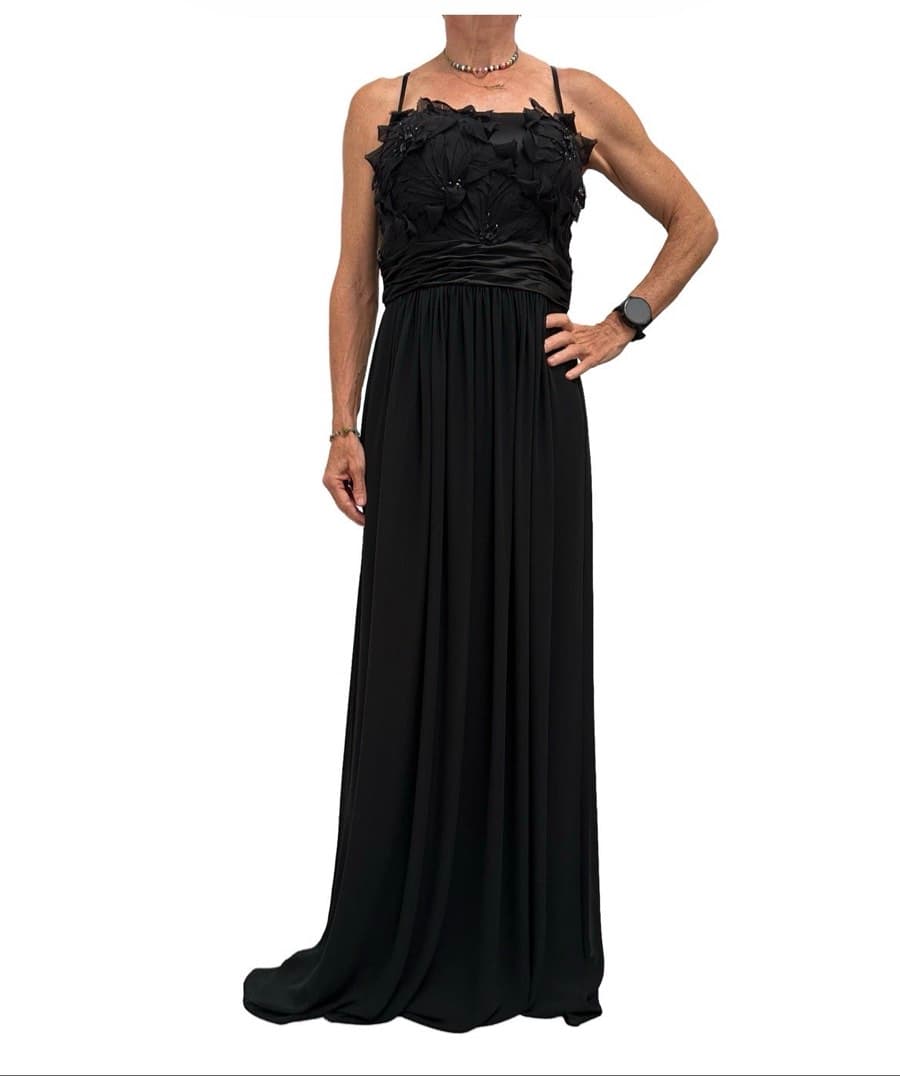 Max and Cleo Black Floral Embellished Gown thumbnail 6