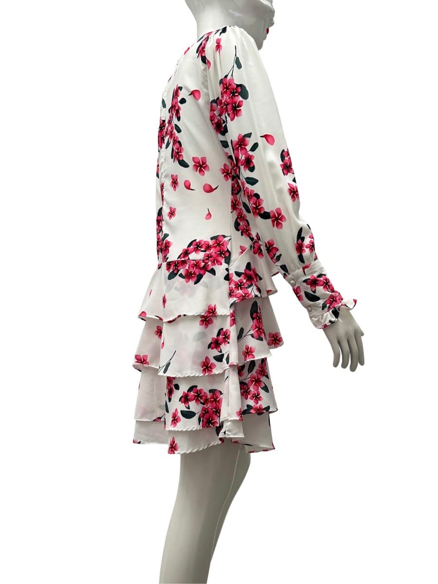 Ricci Floral Ruffled Mini Dress thumbnail 4