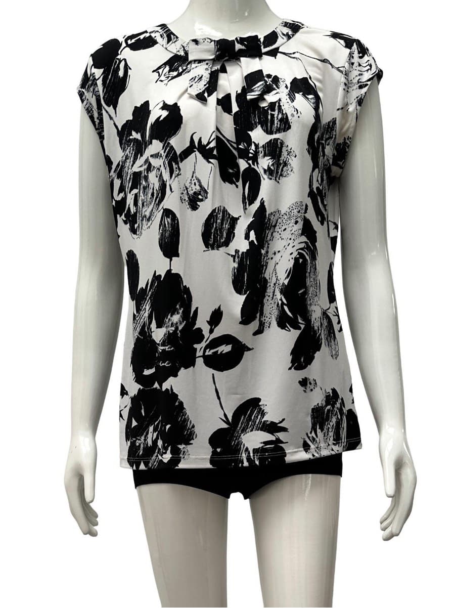 Karl Lagerfeld Floral Print Cap-Sleeve Top thumbnail 2