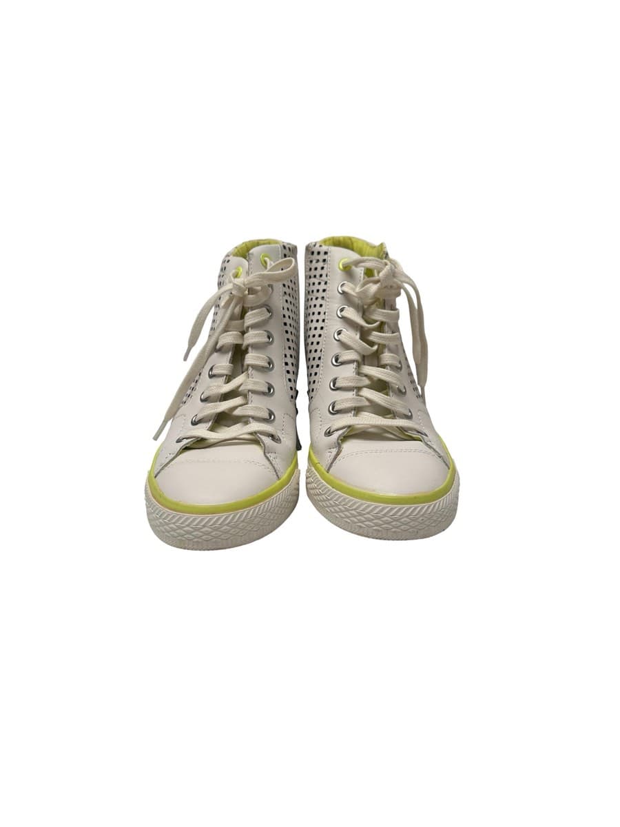 DKNY White Perforated High-Top Sneakers - image 1