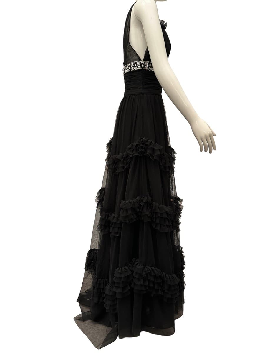 Ming limited edition by Zuhair Murad Black Tulle Ruffled Gown thumbnail 5