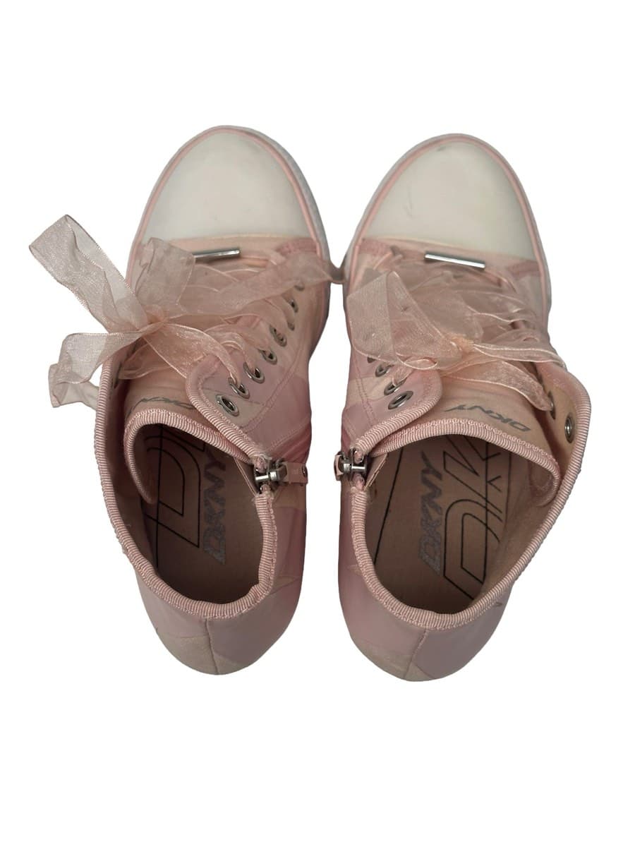 DKNY Pink High-Top Wedge Sneakers thumbnail 5