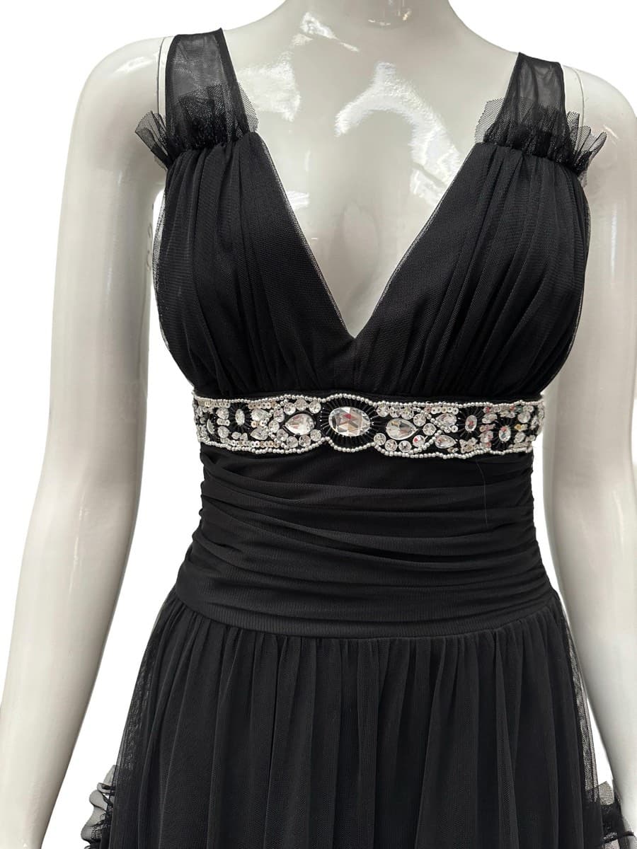 Ming limited edition by Zuhair Murad Black Tulle Ruffled Gown thumbnail 2