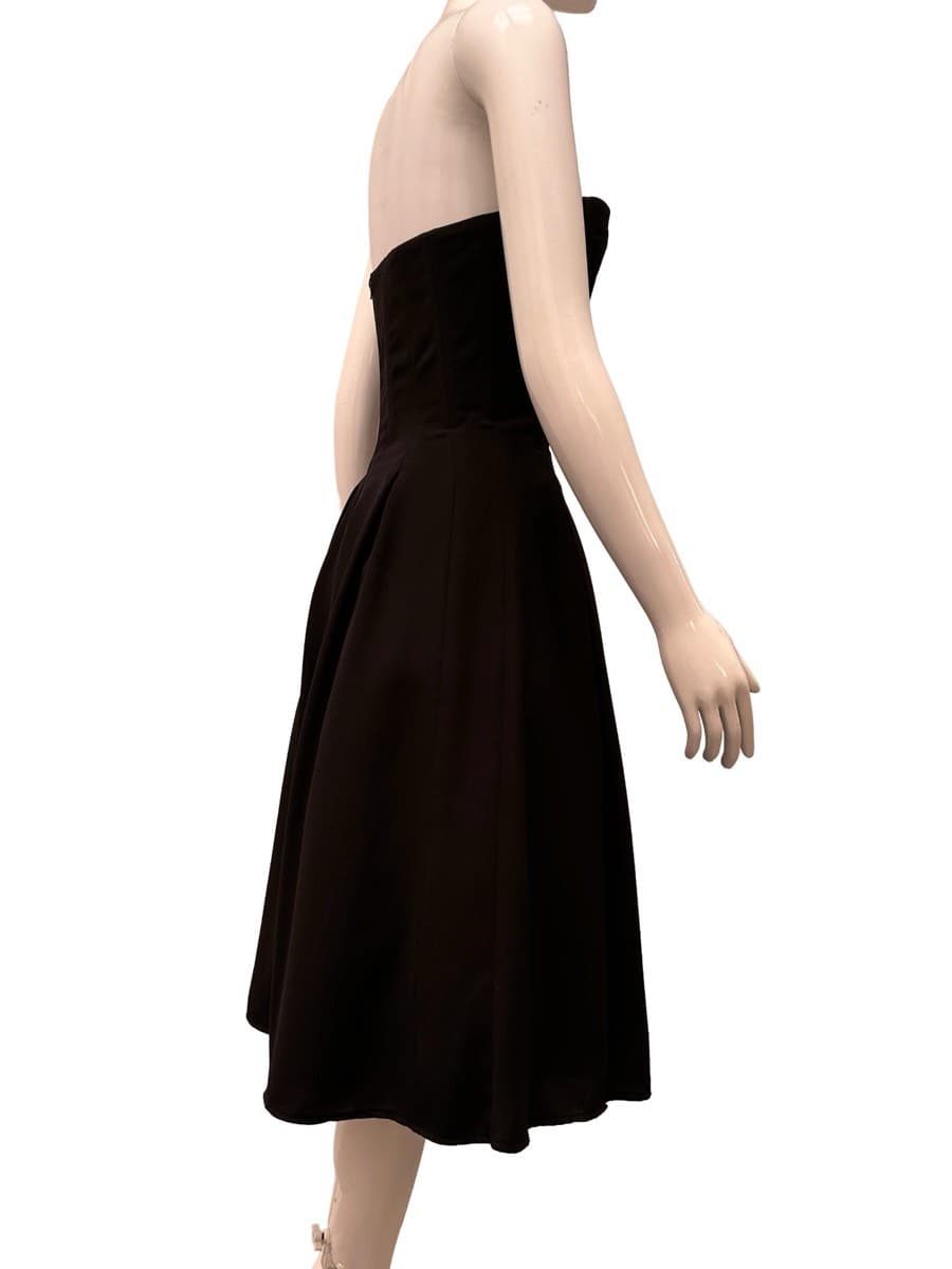 Naf Naf Black Strapless Midi Dress thumbnail 3