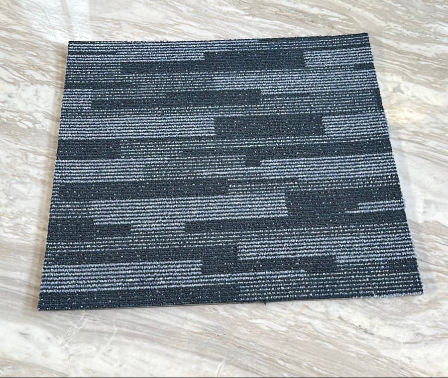 Blue Grey Patterned Carpet Tile thumbnail 2