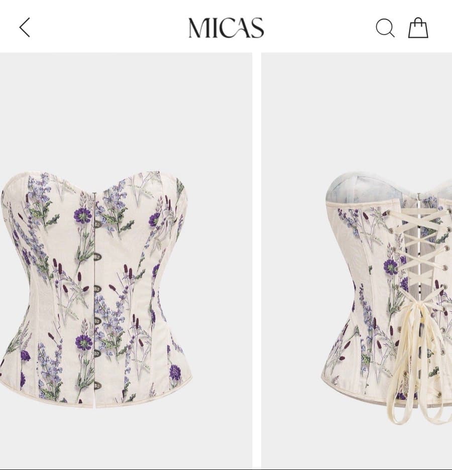 Floral Print Corset Top