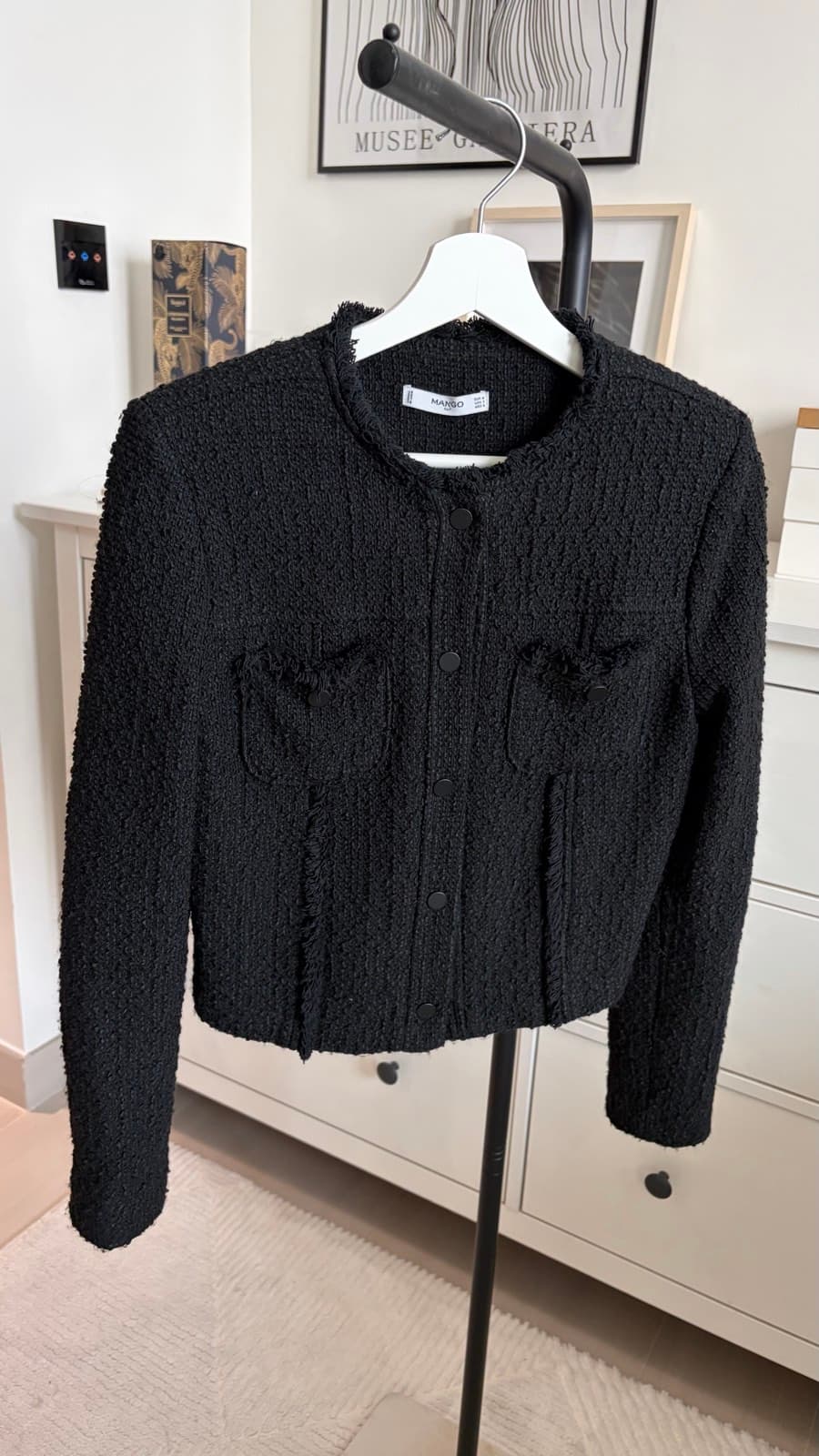 Mango Black Tweed Jacket