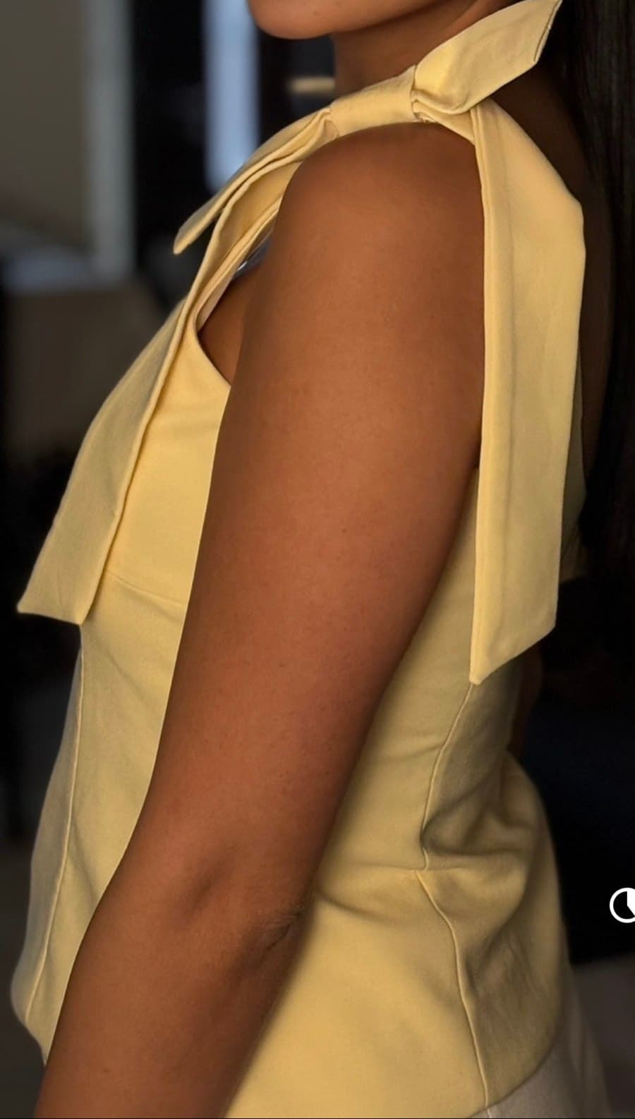 Yellow Tie-Shoulder Top thumbnail 2