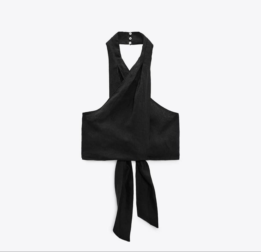 Black Halter Neck Top