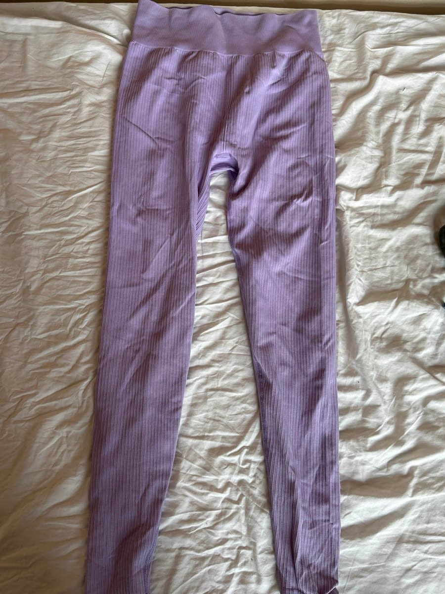Ribbed Lavender Leggings
