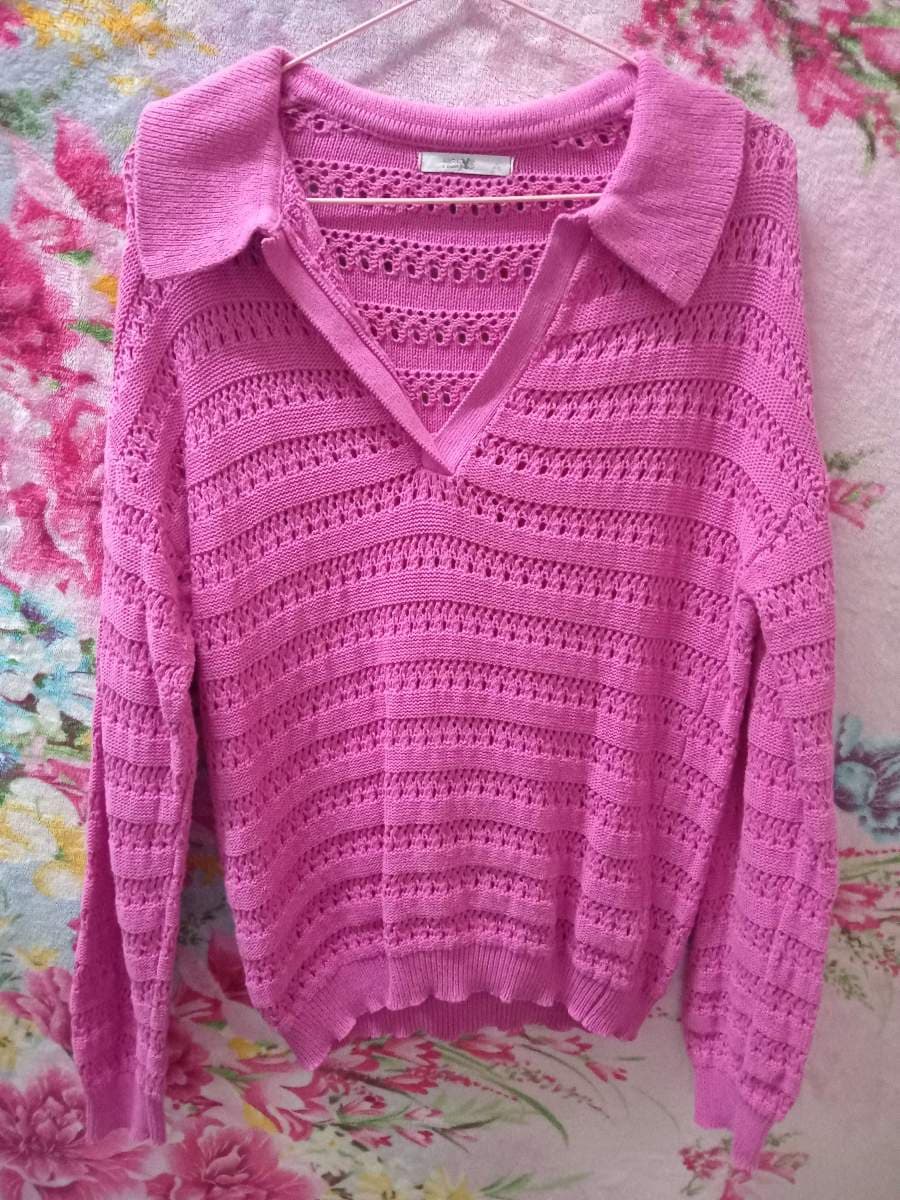 HCILYS Pink Knit Top thumbnail 2