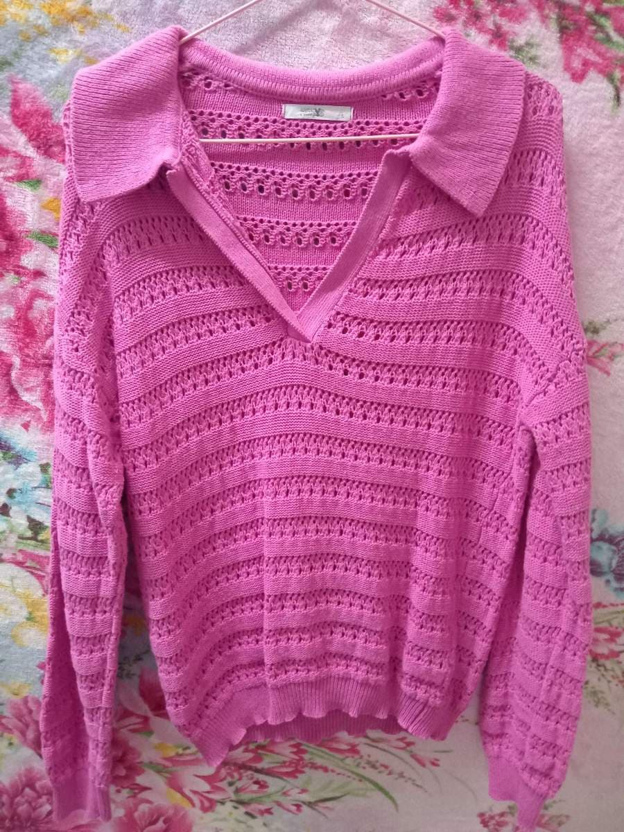 HCILYS Pink Knit Top thumbnail 3