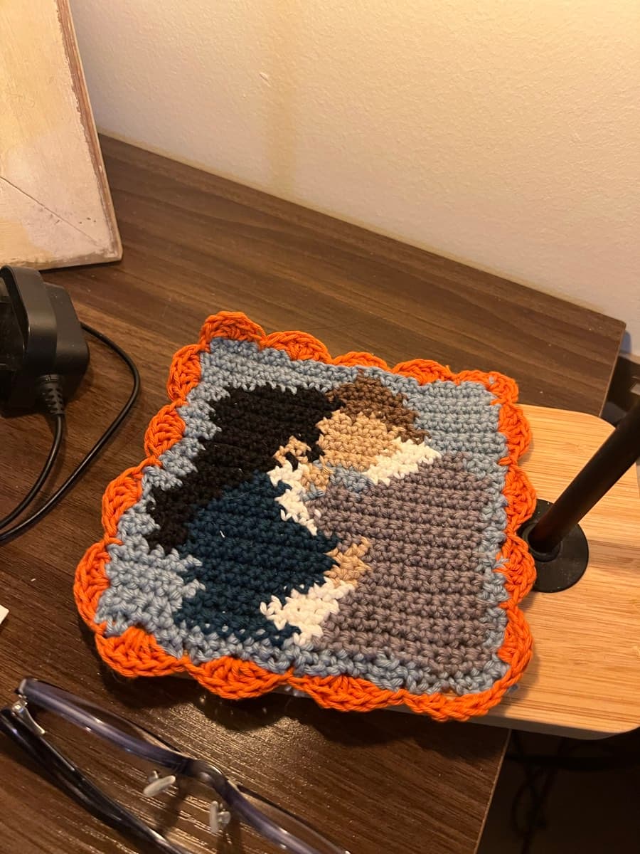 Handmade Crocheted Coaster - image 1