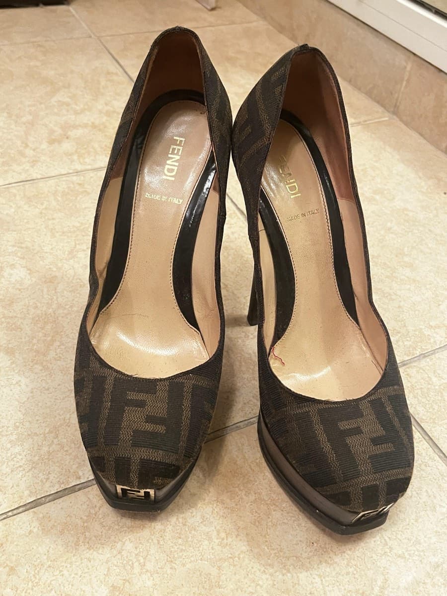 Fendi Zucca Platform Heels - image 1