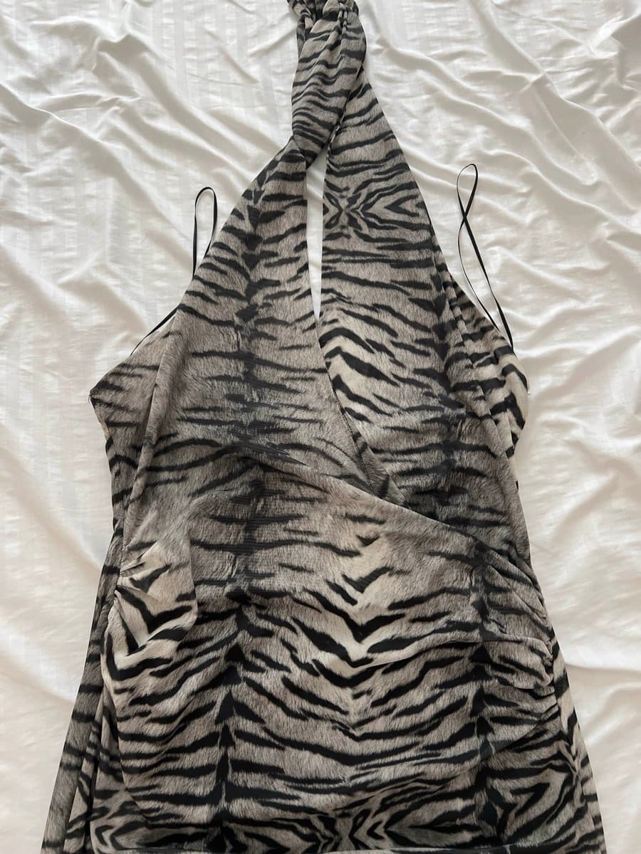 Tiger Print Halter Maxi Dress thumbnail 2