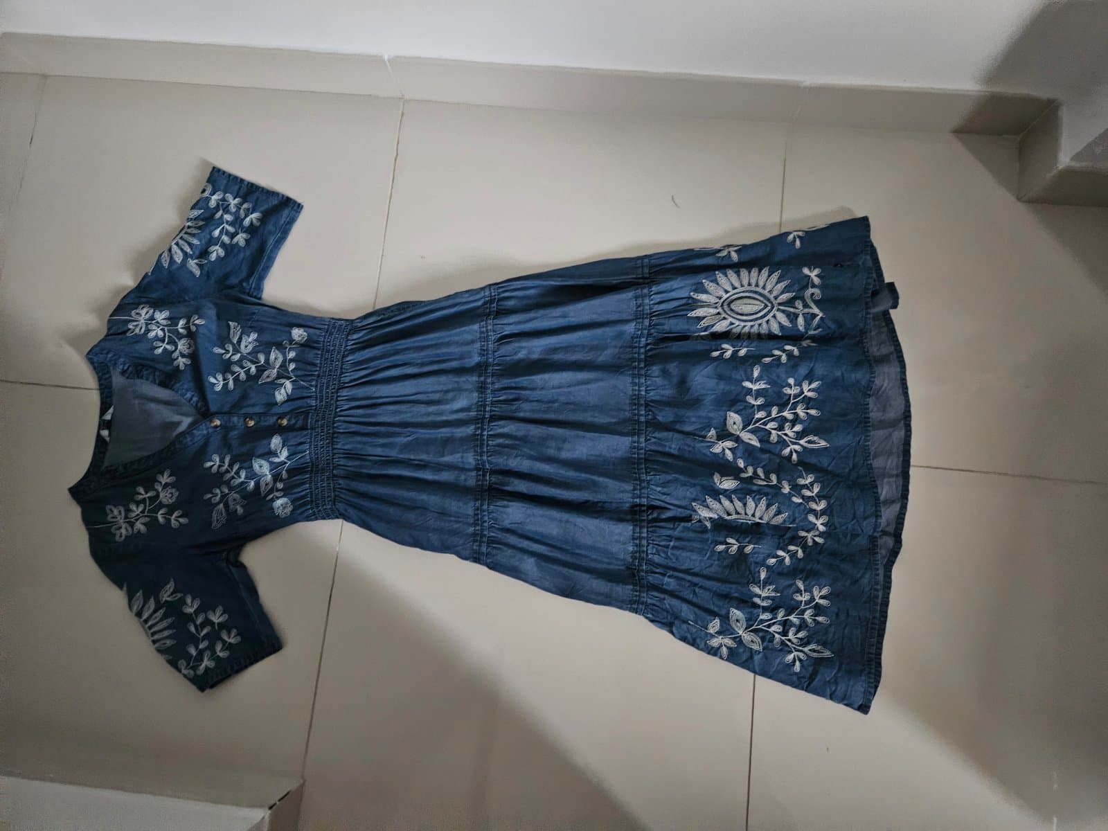 Embroidered Midi Dress thumbnail 2