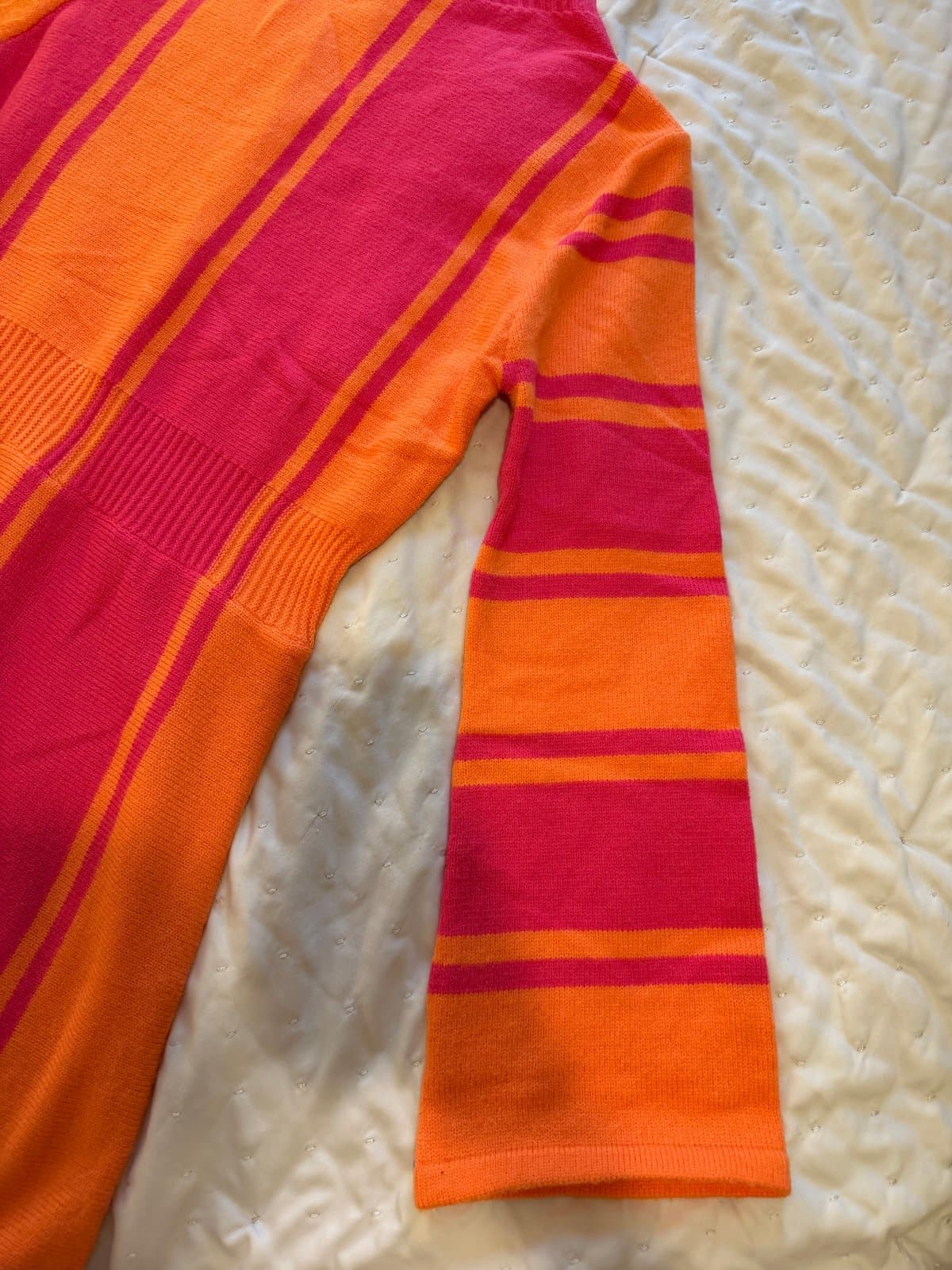 SHEIN Striped Knit Midi Dress – Pink & Orange – Size L thumbnail 3