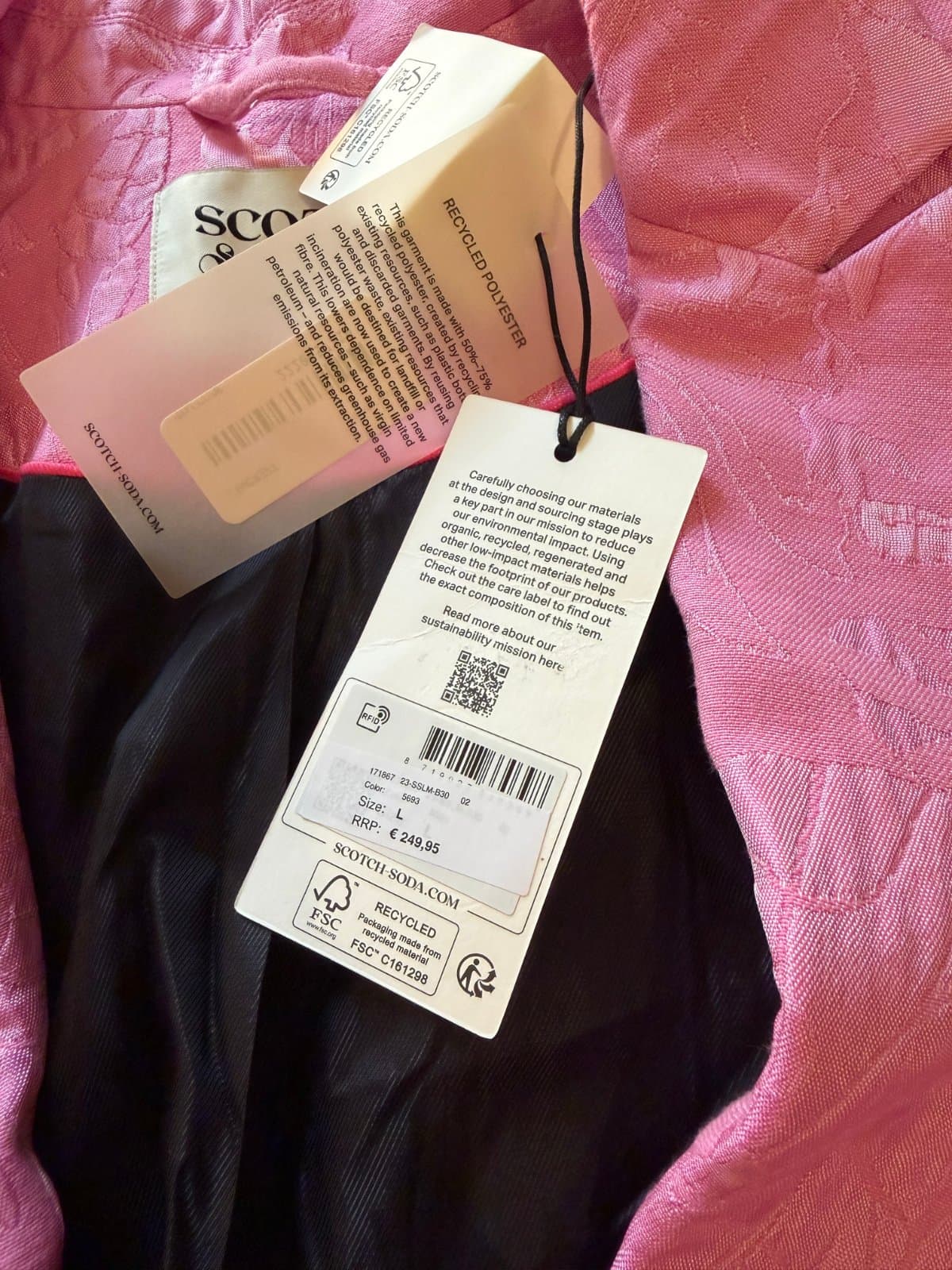 Scotch & Soda Amsterdam pink textured suit thumbnail 5