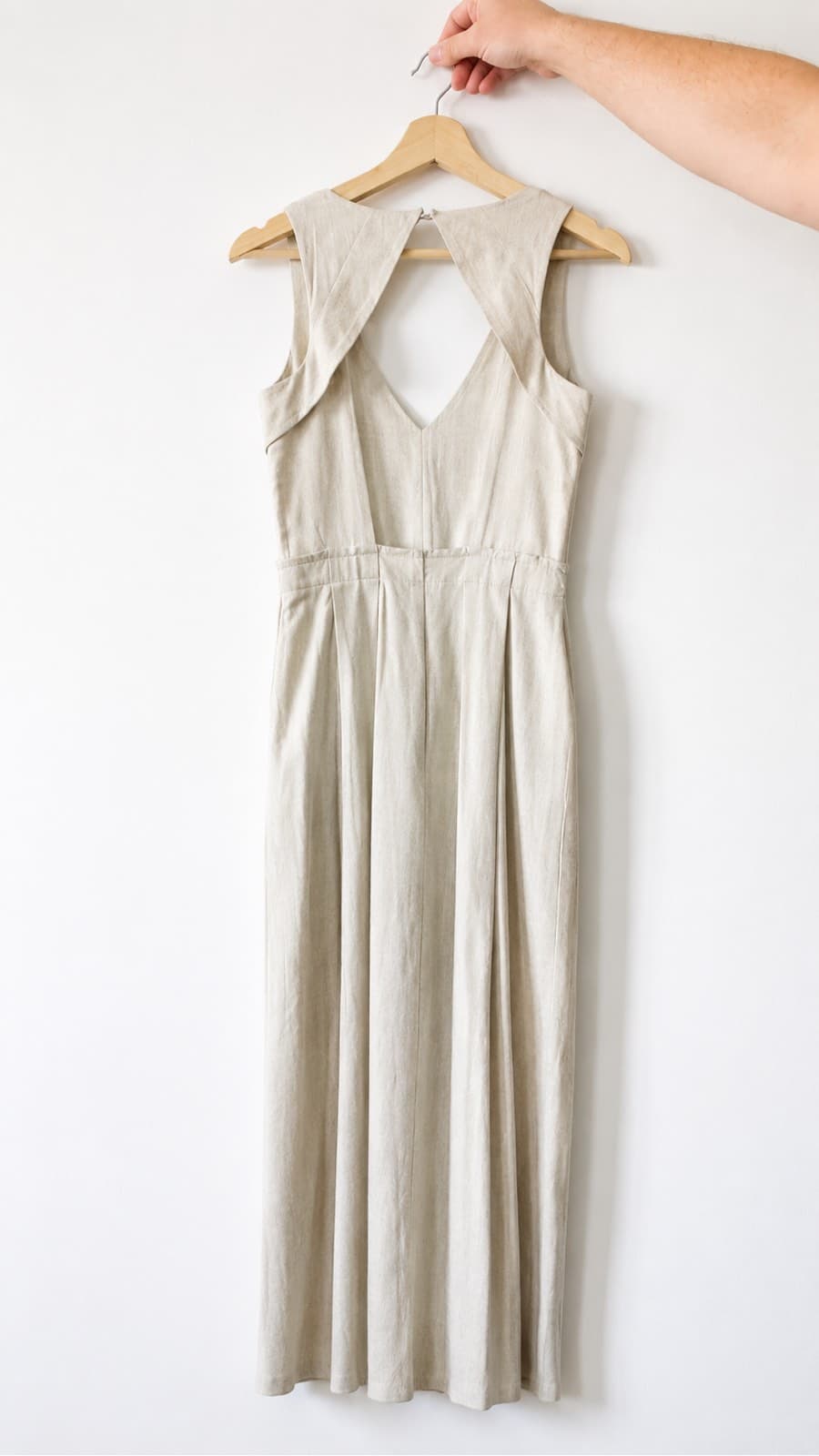 Linen-Blend Midi Dress thumbnail 2
