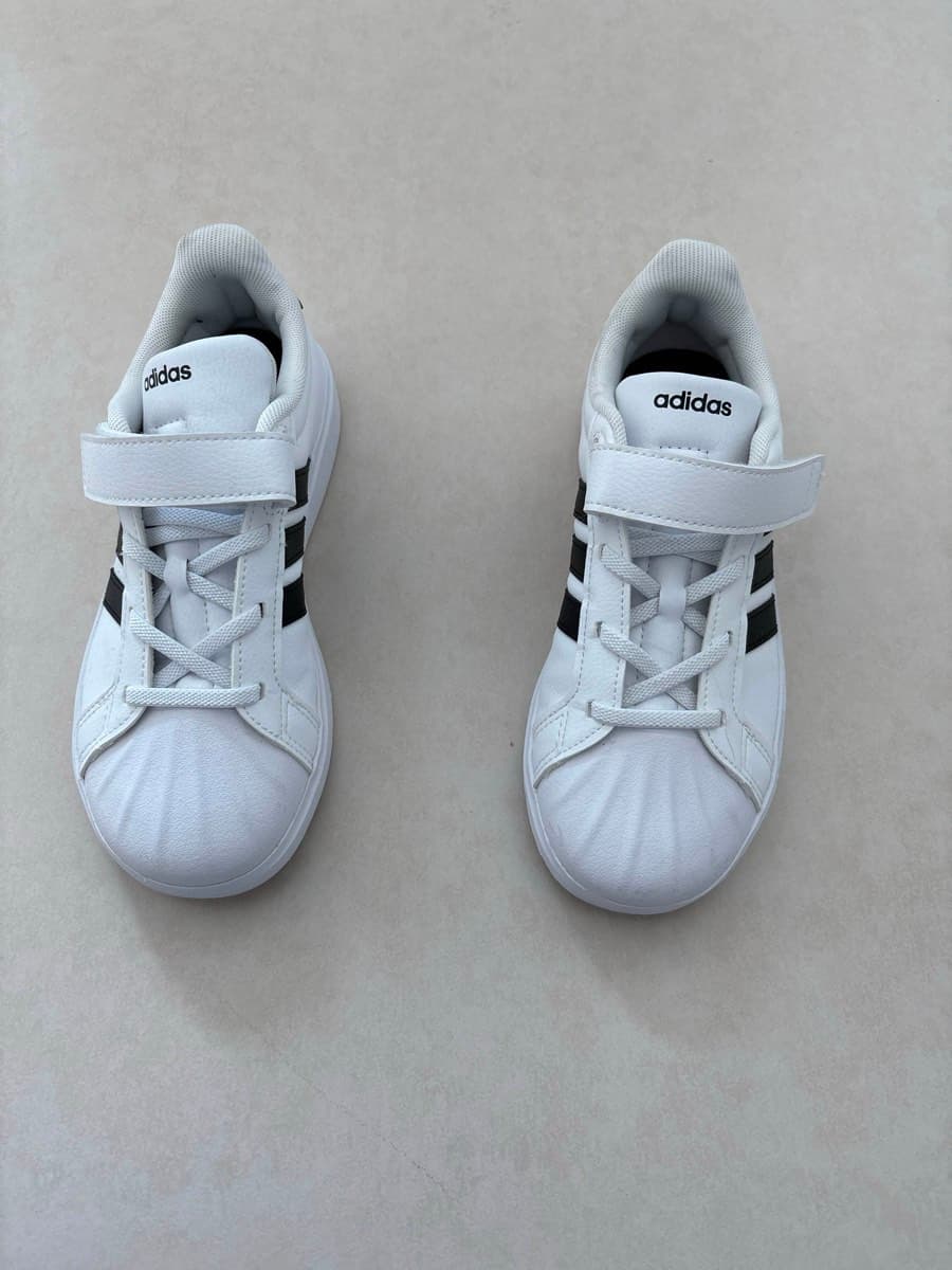 Adidas White Striped Sneakers