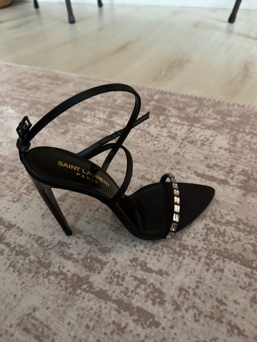 Saint Laurent Crystal Sandals thumbnail 2