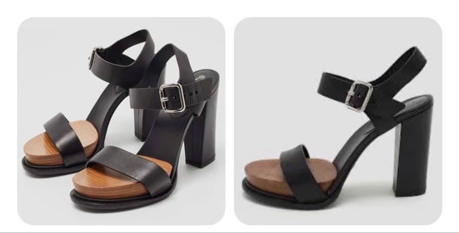 Tod’s Black Leather Wooden Platform Sandals