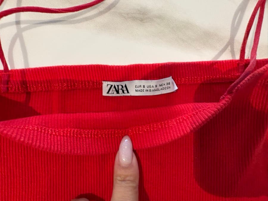Red Ribbed Cami Top thumbnail 2