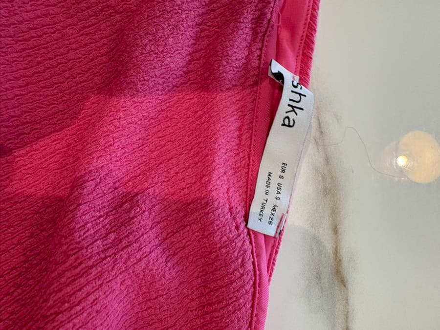 Pink Textured Long-Sleeve Dress thumbnail 2
