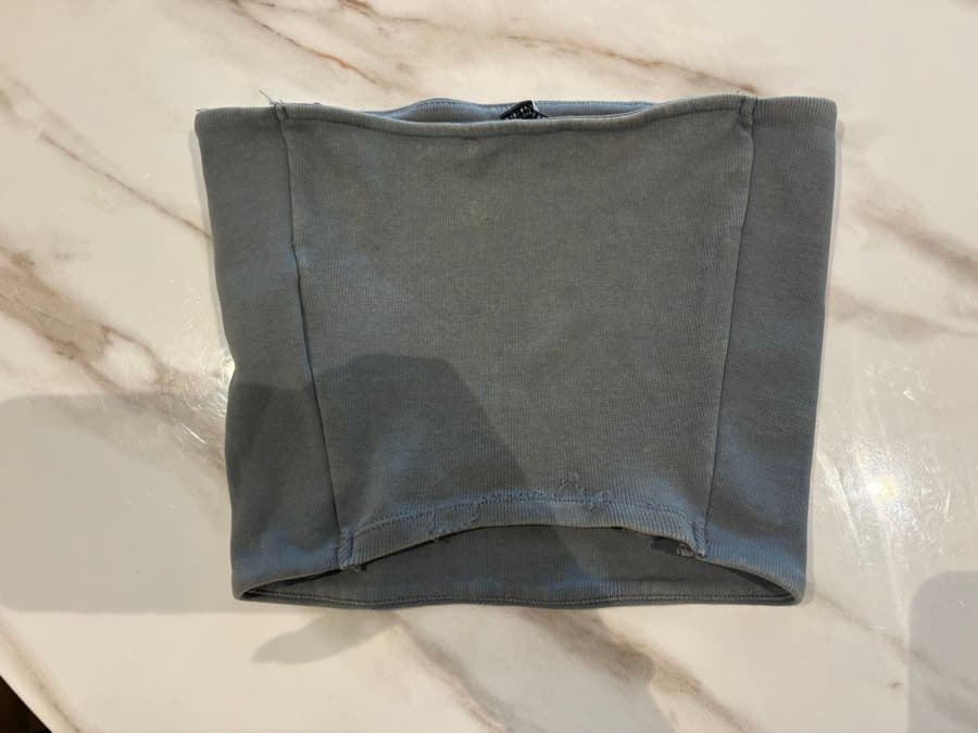 Grey Ribbed Knit Top thumbnail 3