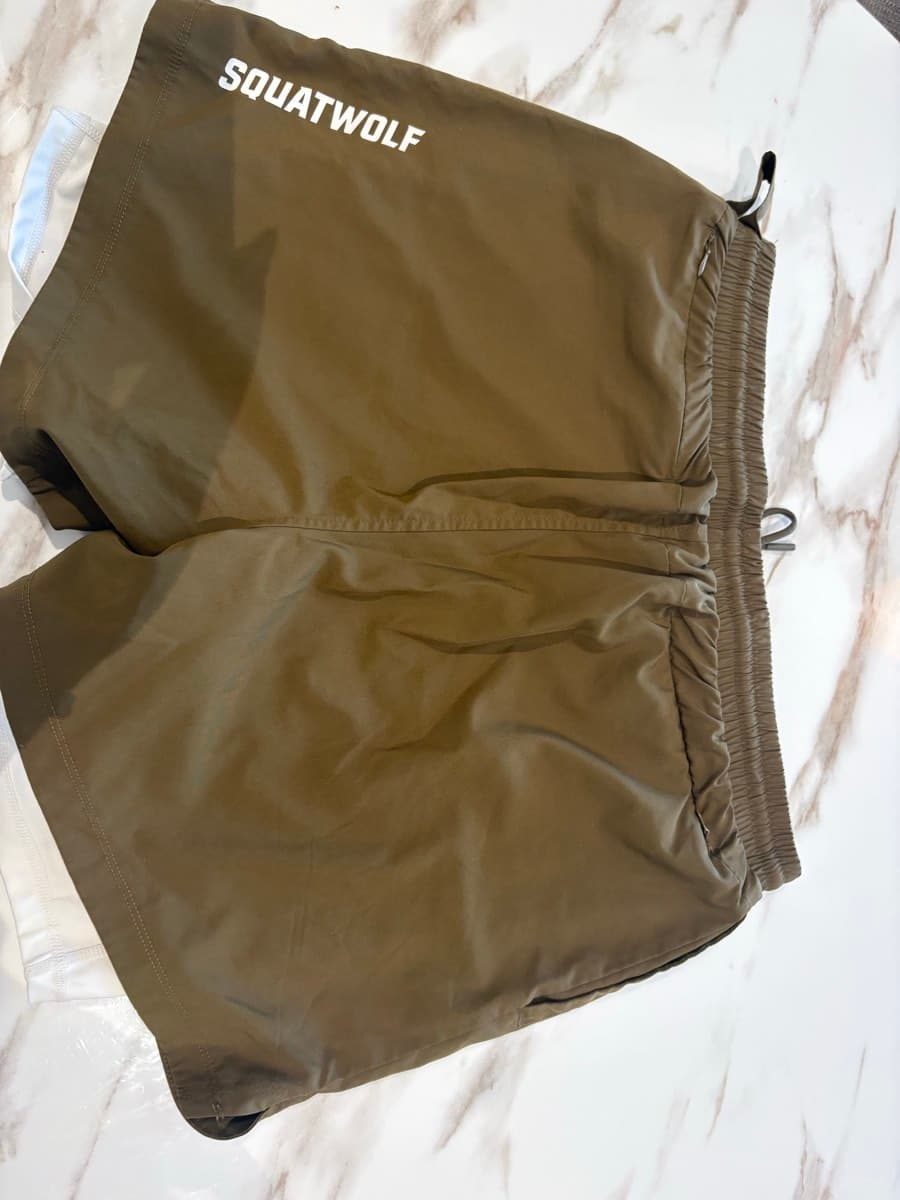Olive/Brown Athletic Shorts thumbnail 3