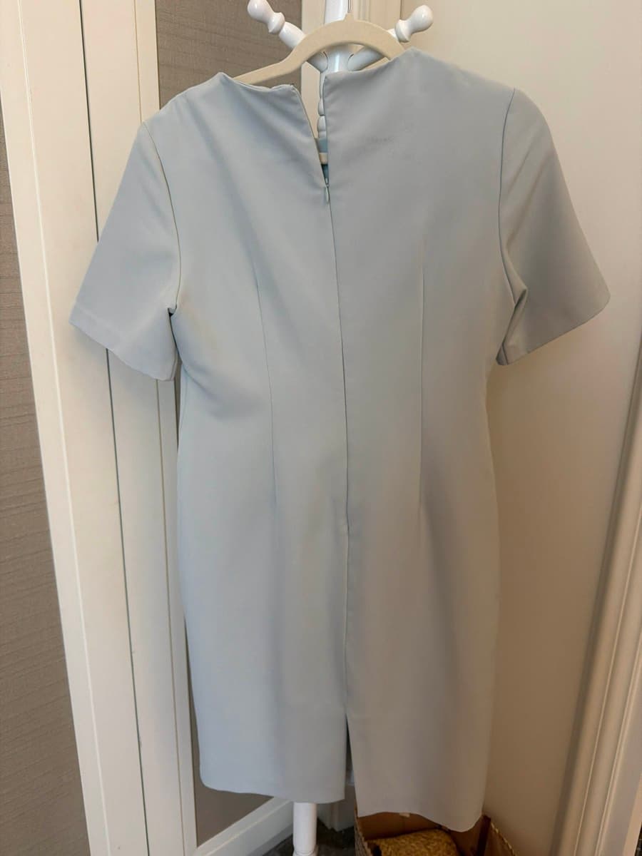 Blue office dress thumbnail 2