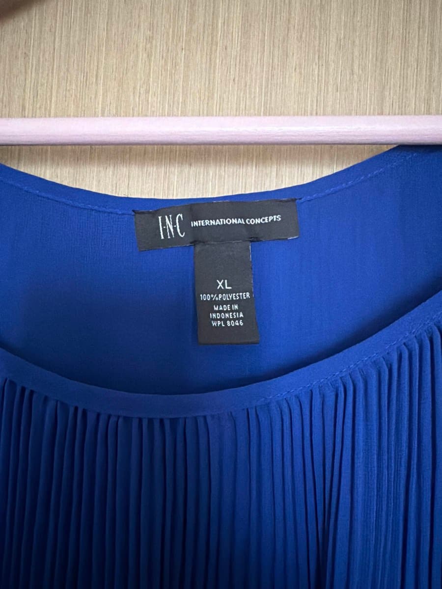 INC ROYAL BLUE BLOUSE thumbnail 2