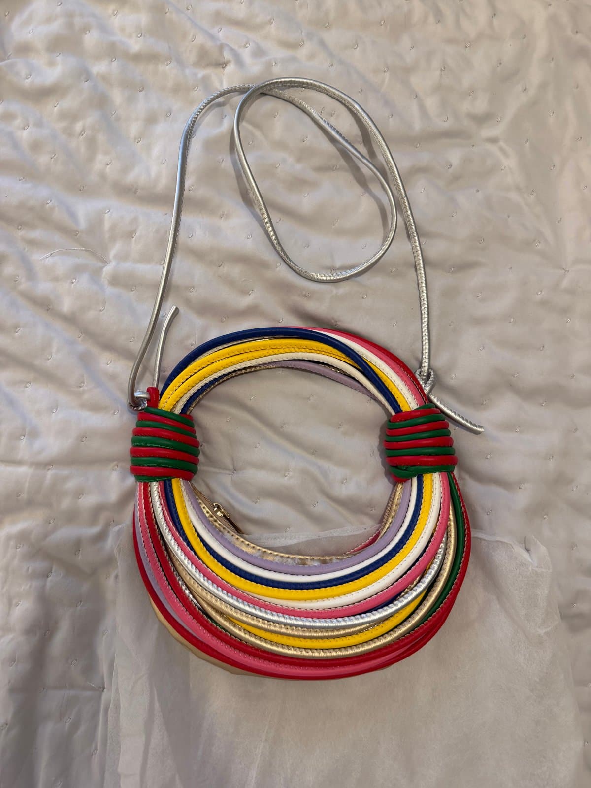 Multicolour Rainbow Statement Shoulder Bag thumbnail 2