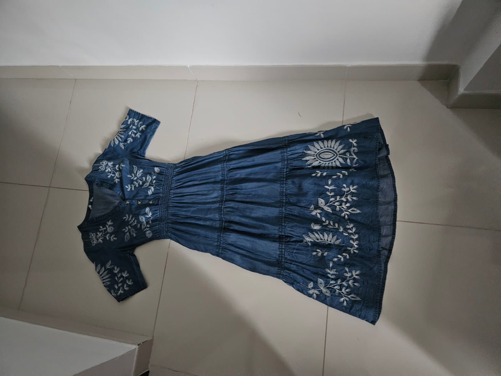 Embroidered Midi Dress