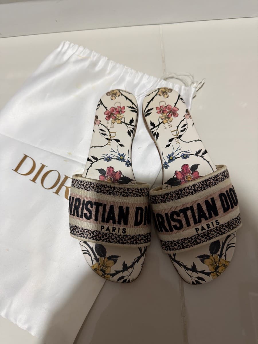 Dior Floral Print Slide